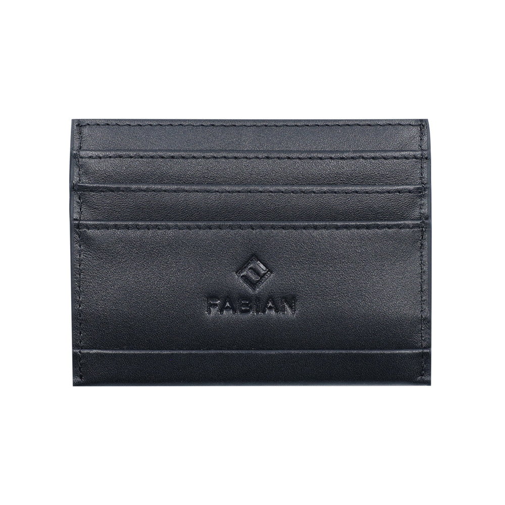 Fabian Leather Black Card Holder For Men - FMWC-SLG14-B