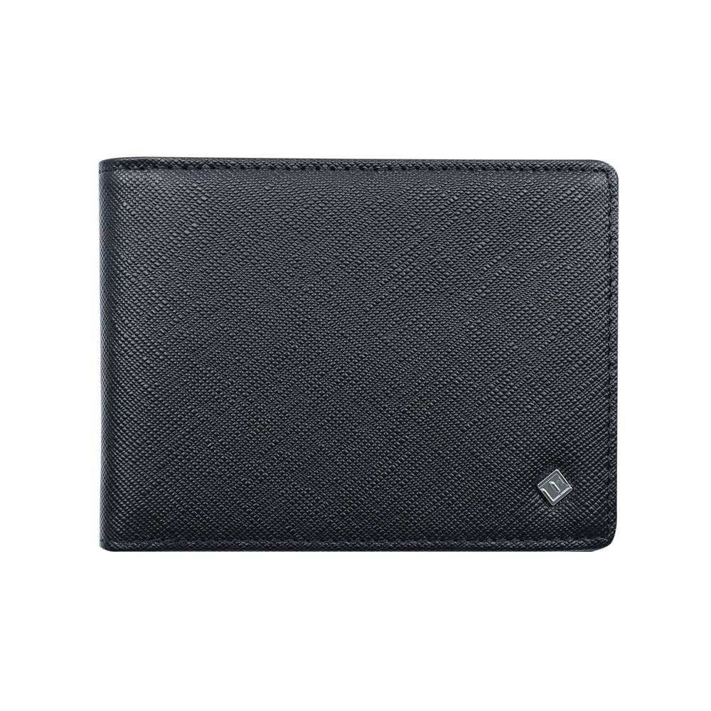 Fabian Leather Black Wallet For Men - FMW-SLG1-B