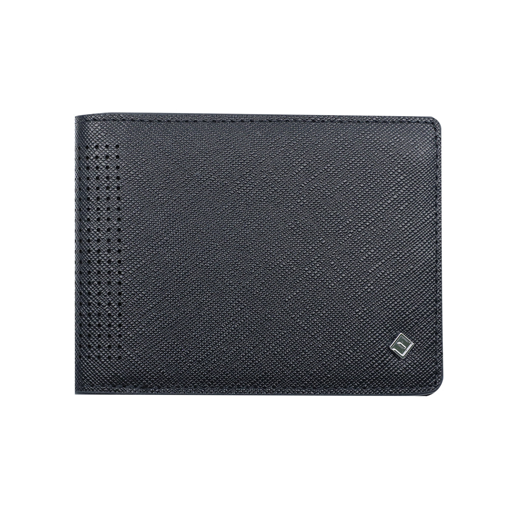 Fabian Leather Black Wallet For Men - FMW-SLG20-B