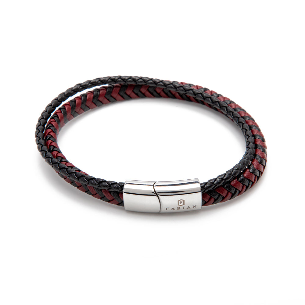 Fabian Men's Black Red Bracelet FMB-JMYLB112-2BRD - Image 3