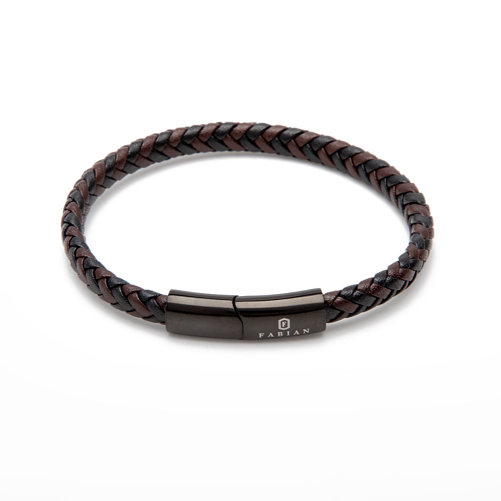 Fabian Men's Brown Black Bracelet FMB-JMYLB109-BBL - Image 3