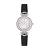 GF Ferre Women's Mother of Pearl Dial Silver Watch Black Leather Strap GFSS899LZ