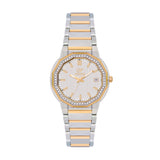 GF Ferre Women's White Dial Two-Tone Zircon Watch GFTG8065LZ