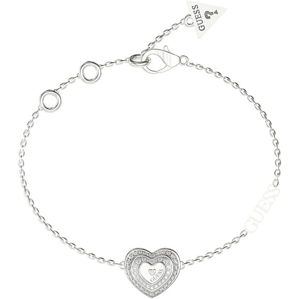 Guess Amami Silver Zirconia Bracelet For Women JUBB04031JWRHS
