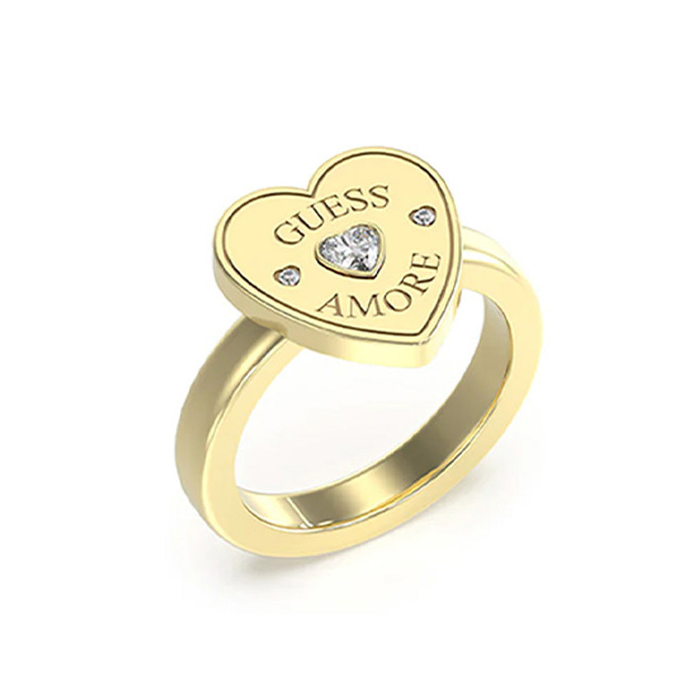 Guess Amore Gold Ring For Women JUBR05059JWYG56