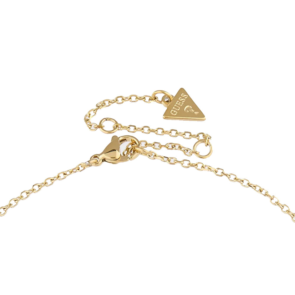 Guess Amore Gold White Heart Crystal Necklace For Women JUBN05052JWYGWHT/U - Image 2