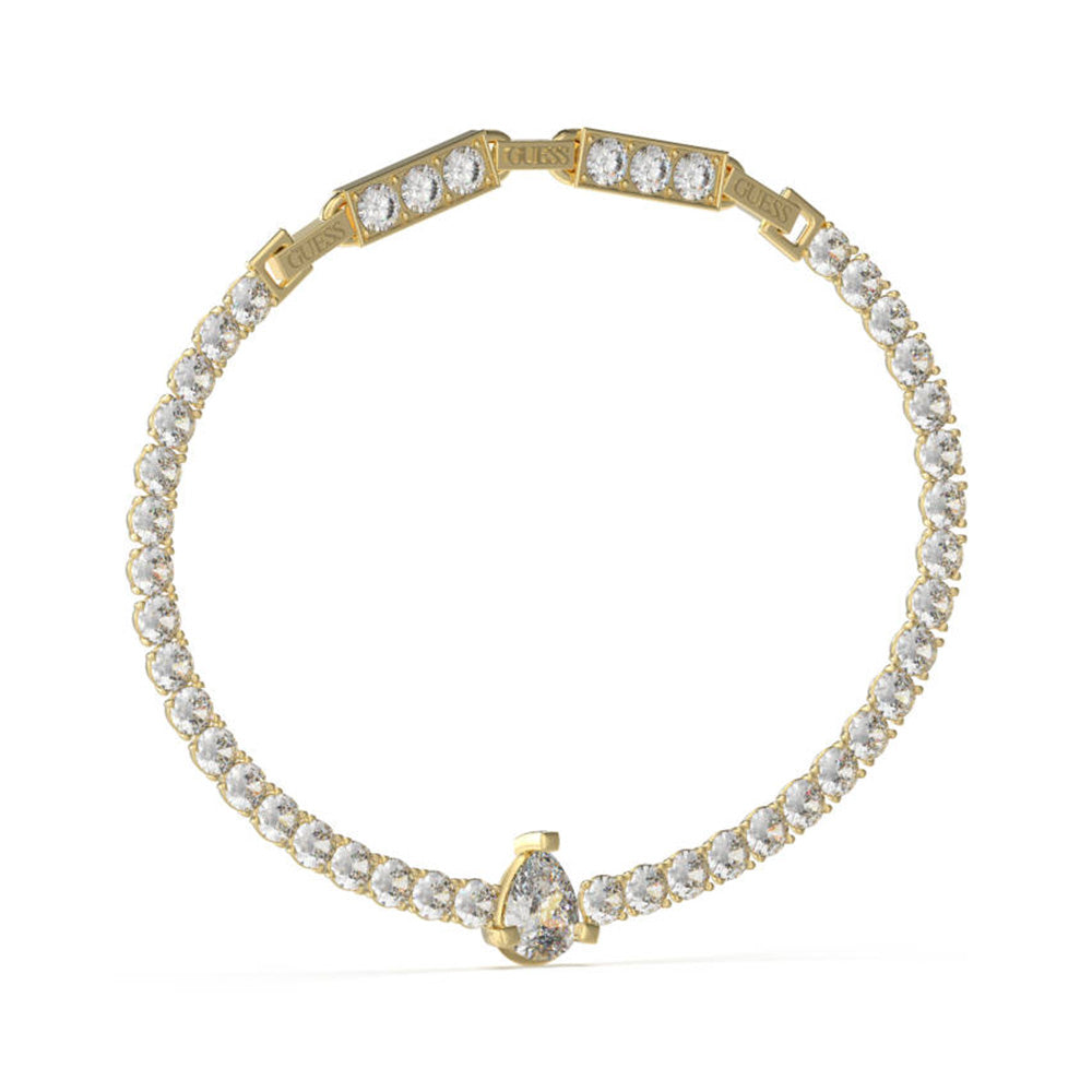 Guess Arm Party Gold Crystal Tennis Bracelet For Women Jubb04221Jwygt U