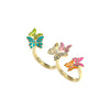 Guess Crisalide Gold Toned Butterfly Multicolor Ring 56 - JUBR04094JWYGMC56