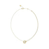 Guess Gold Coin Shell Crystal Pendant Necklace For Women JUBN05437JWYGT/U