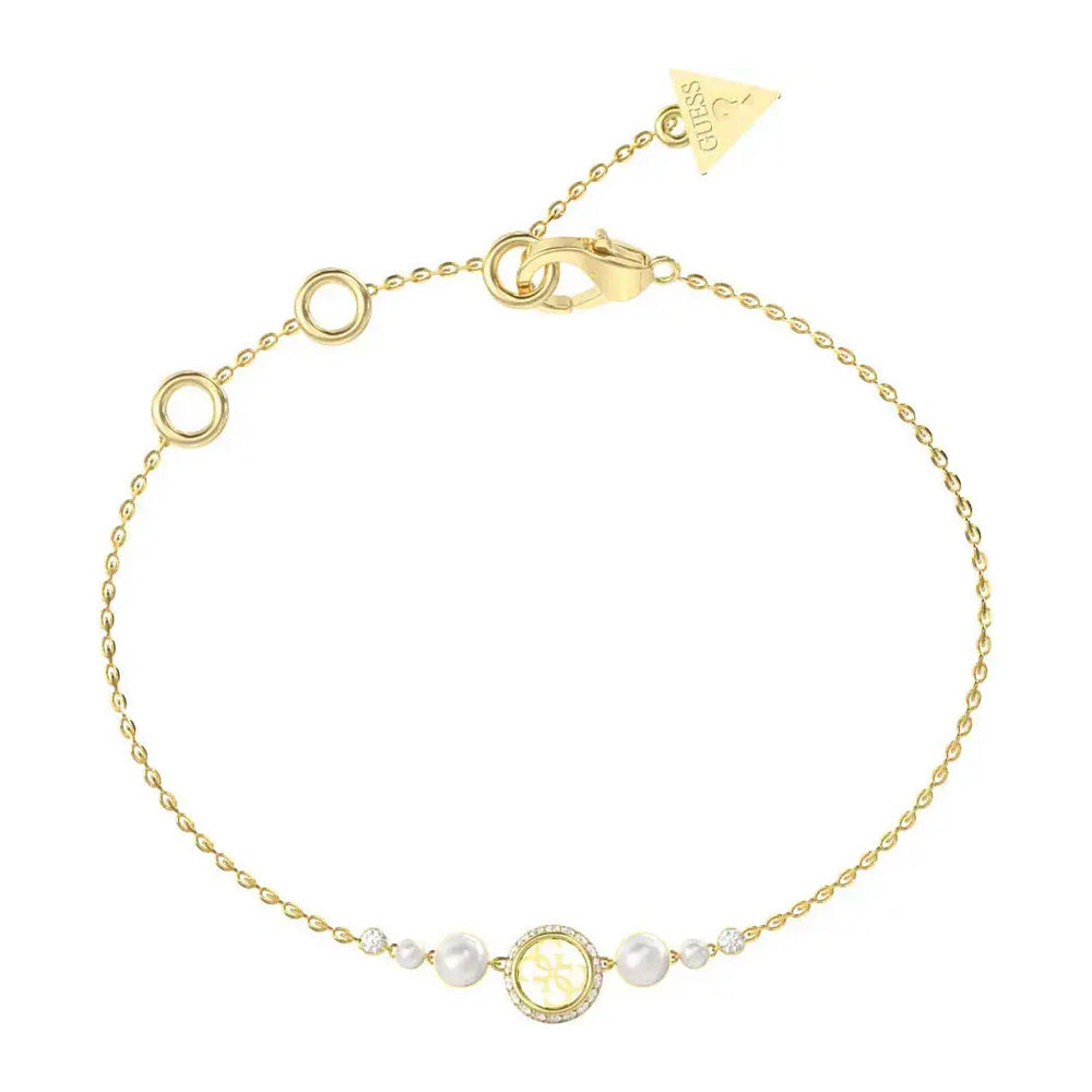 Guess Gold Stainless Steel Bracelet For Women JUBB05516JWYGL