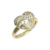 Guess In My Heart Gold Toned Stainless Steel Crystal Ring 56 JUBR04503JWYG56