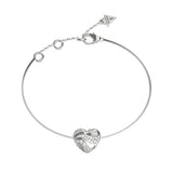 Guess Womens Silver Stainless Steel Bracelet JUBB04502JWRHS