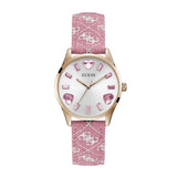 Guess Ladies Pink Rose Gold Tone Analog Watch GW0654L2
