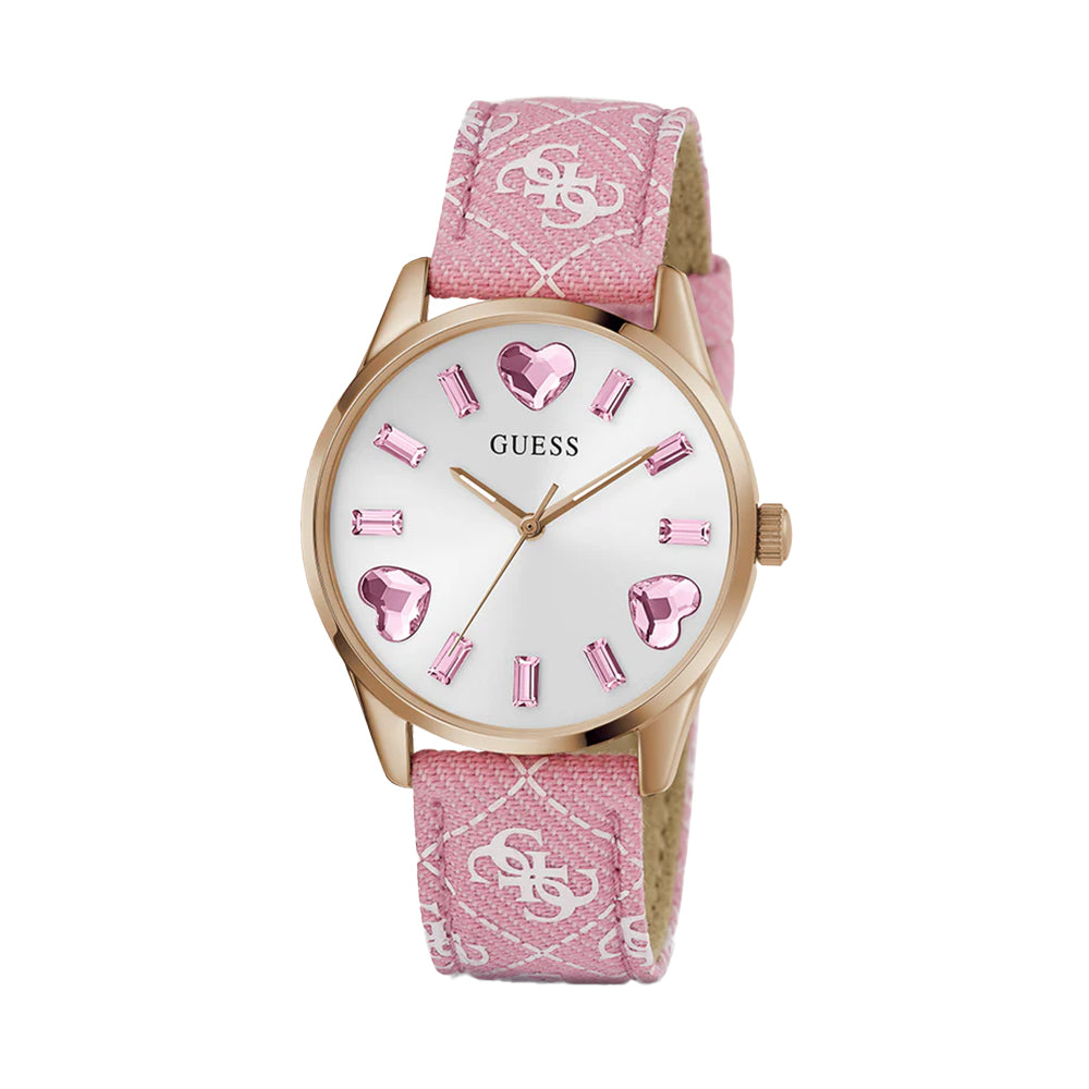Guess Ladies Pink Rose Gold Tone Analog Watch GW0654L2 - Image 3