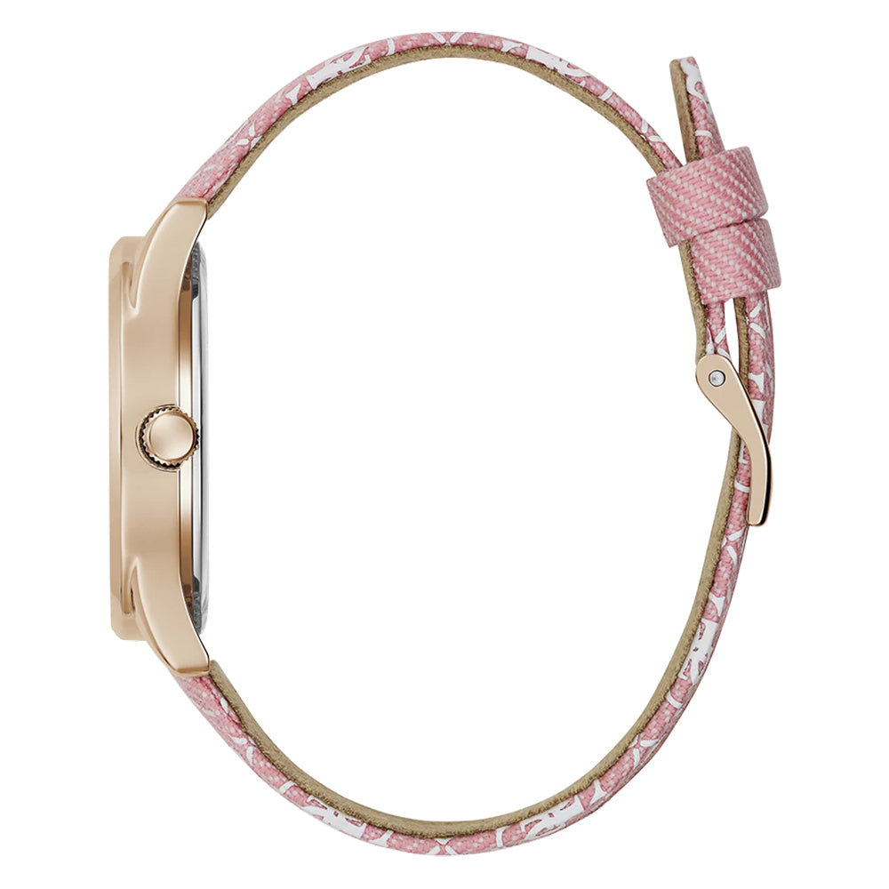 Guess Ladies Pink Rose Gold Tone Analog Watch GW0654L2 - Image 4