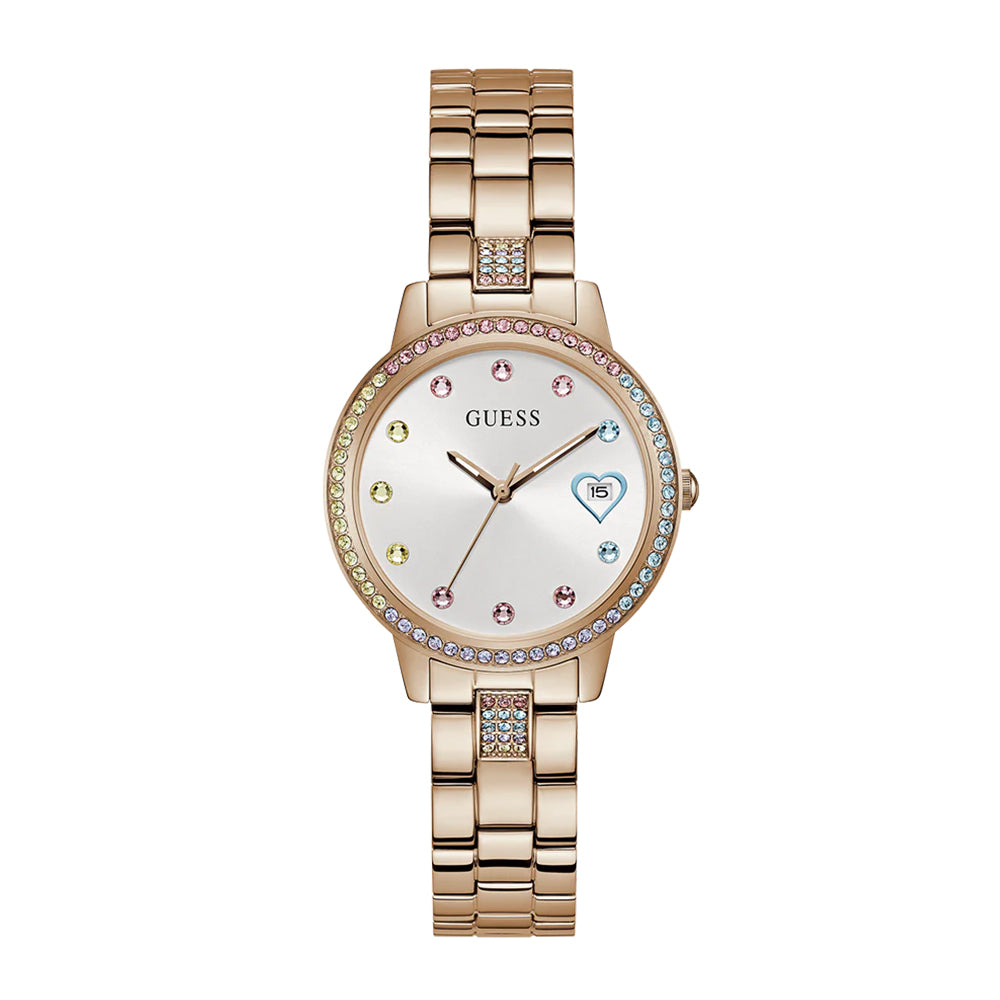 Guess Ladies Rose Gold Tone Date Watch GW0657L3