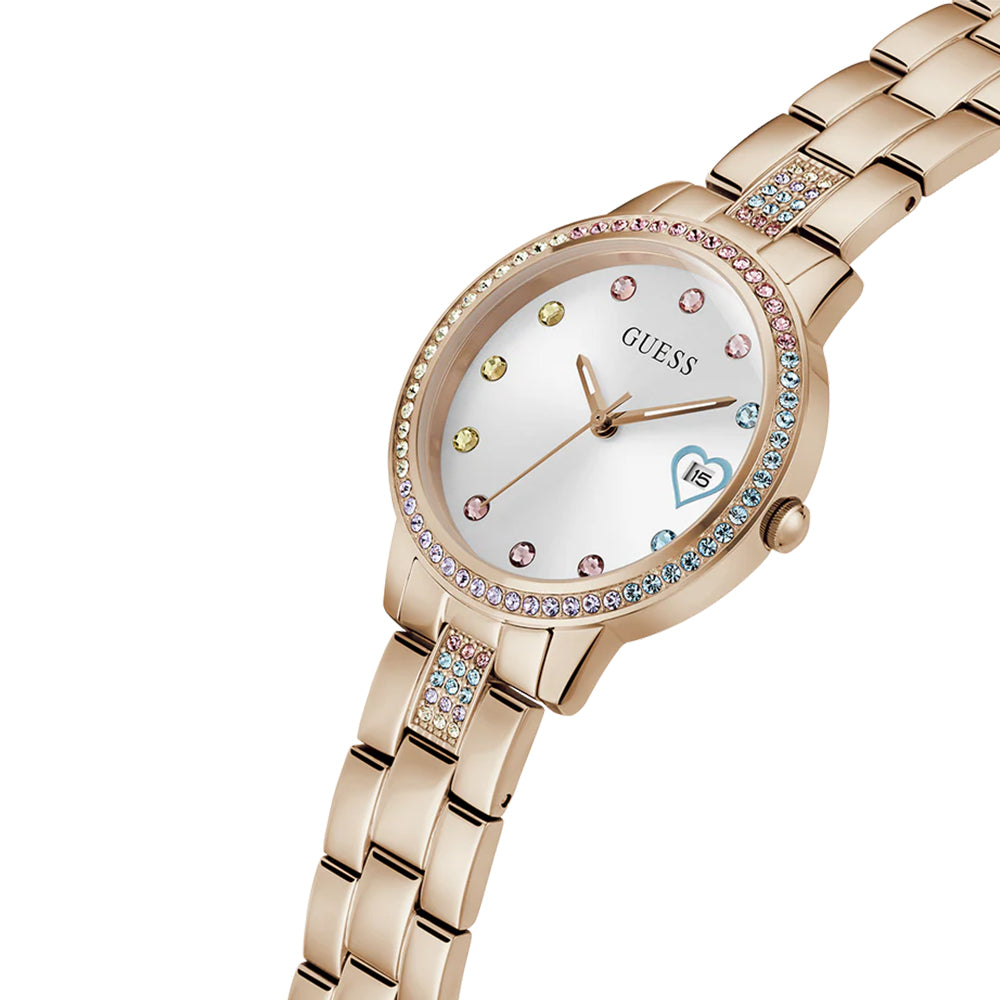 Guess Ladies Rose Gold Tone Date Watch GW0657L3 - Image 2