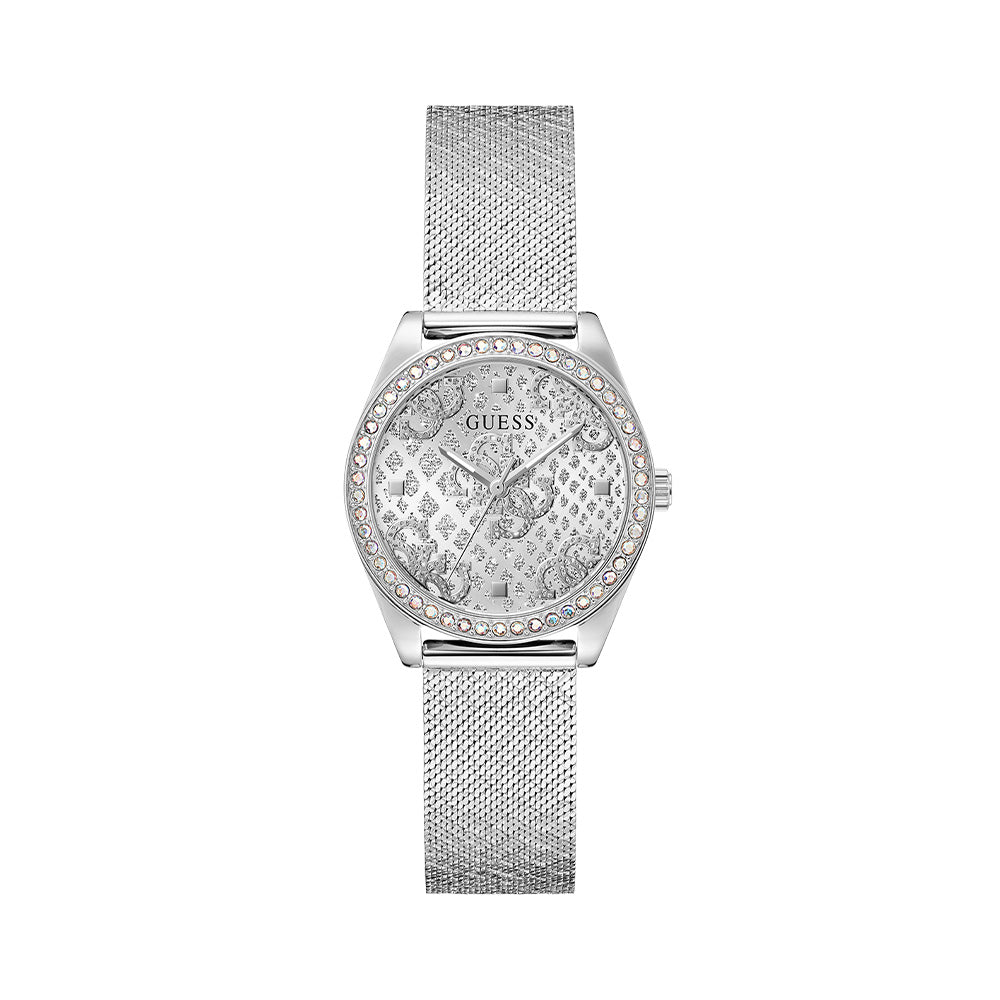 Guess Ladies Silver Tone Analog Watch GW0748L1