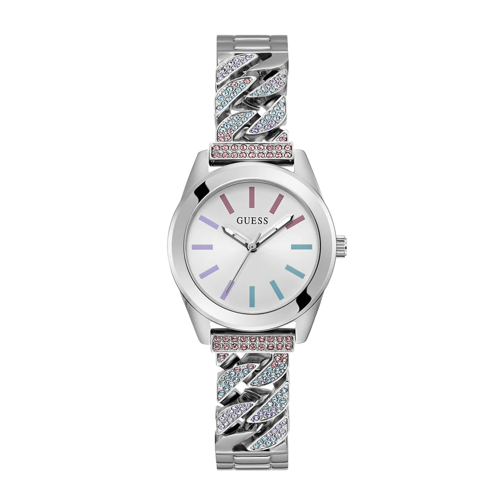 Guess Ladies Silver Tone Analog Watch GW0546L4