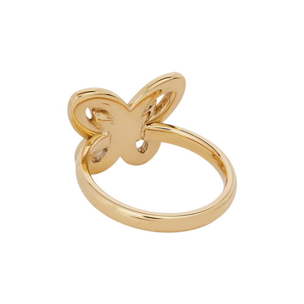 Guess Lily Butterfly Gold Toned Embellished Ring 52 - JUBR05115JWYG52 - Image 3