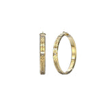 Guess Logo Round Hoop Gold Earrings For Women JUBE03114JWYGT/U