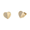 Guess Lovers Guess Gold Heart Stud Earrings JUBE03038JWYGT/U