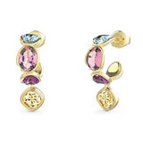 Guess Mamounia Gold Crystal Drop Earrings For Women JUBE05571JWYGMCT/U