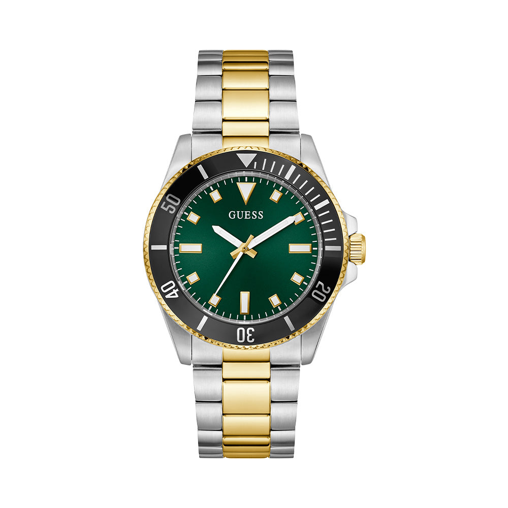 Guess Mens 2 Tone Analog Watch GW0968G4