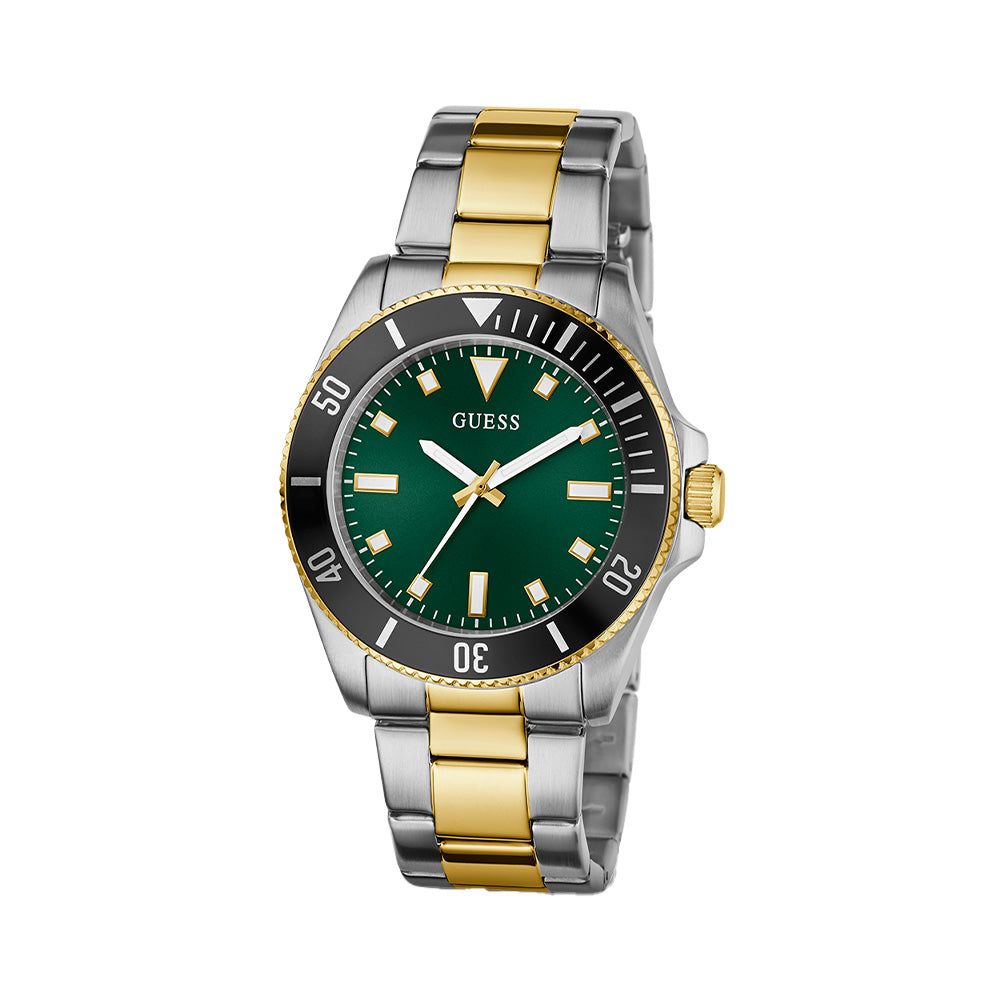 Guess Mens 2 Tone Analog Watch GW0968G4 - Image 2