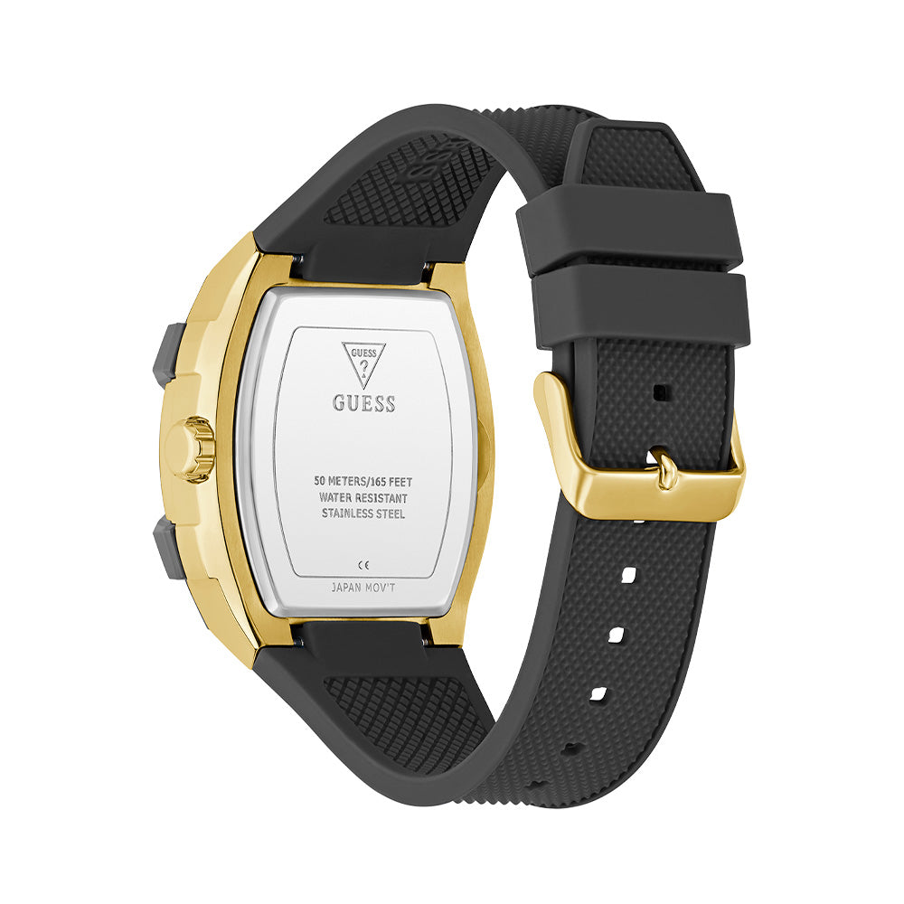 Guess Mens Black Gold Tone Multi Function Watch GW0956G2 - Image 4