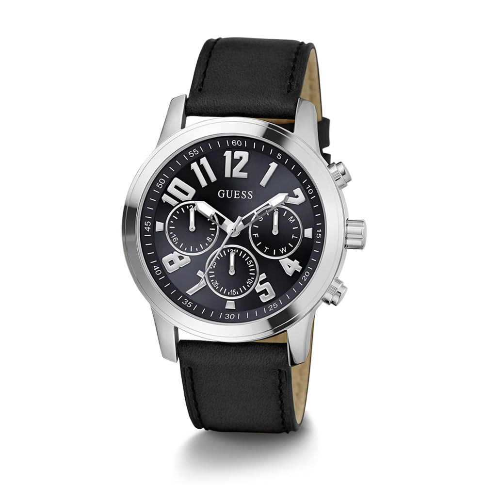 Guess Mens Black Silver Tone Multi-function Watch GW0709G1 - Image 3