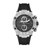 Guess Mens Black Silver Tone Multi-function Watch GW0802G1