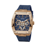 Guess Mens Blue Rose Gold Tone Multi Function Watch GW0786G2 - Image 2