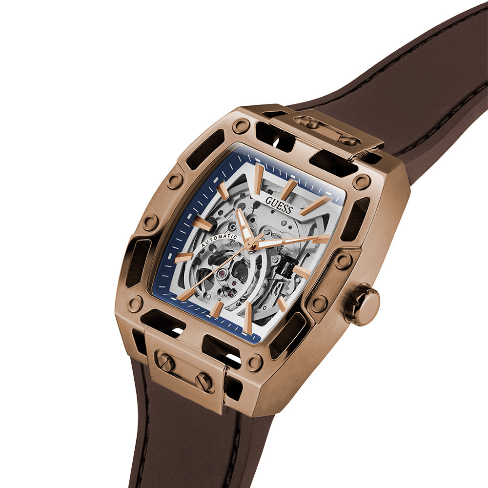 Guess Mens Brown Coffee Automatic Watch GW0980G3 - Image 3