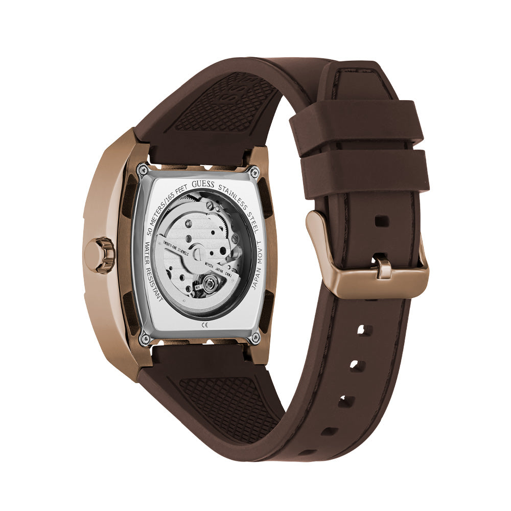 Guess Mens Brown Coffee Automatic Watch GW0980G3 - Image 4