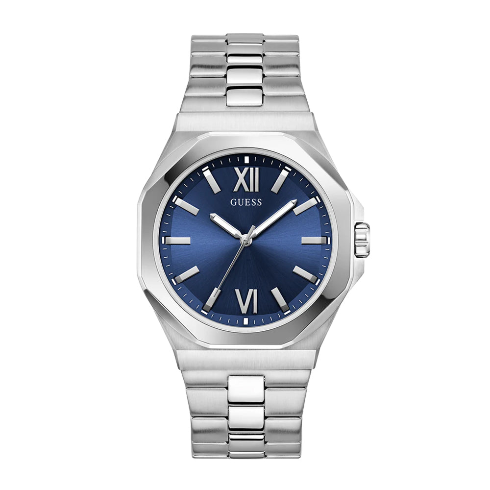 Guess Mens Silver Tone Analog Watch GW0849G1