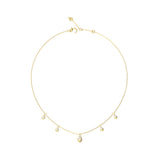 Guess Panarea Gold Pebble Stone Pendant Necklace For Women JUBN05185JWYGT/U