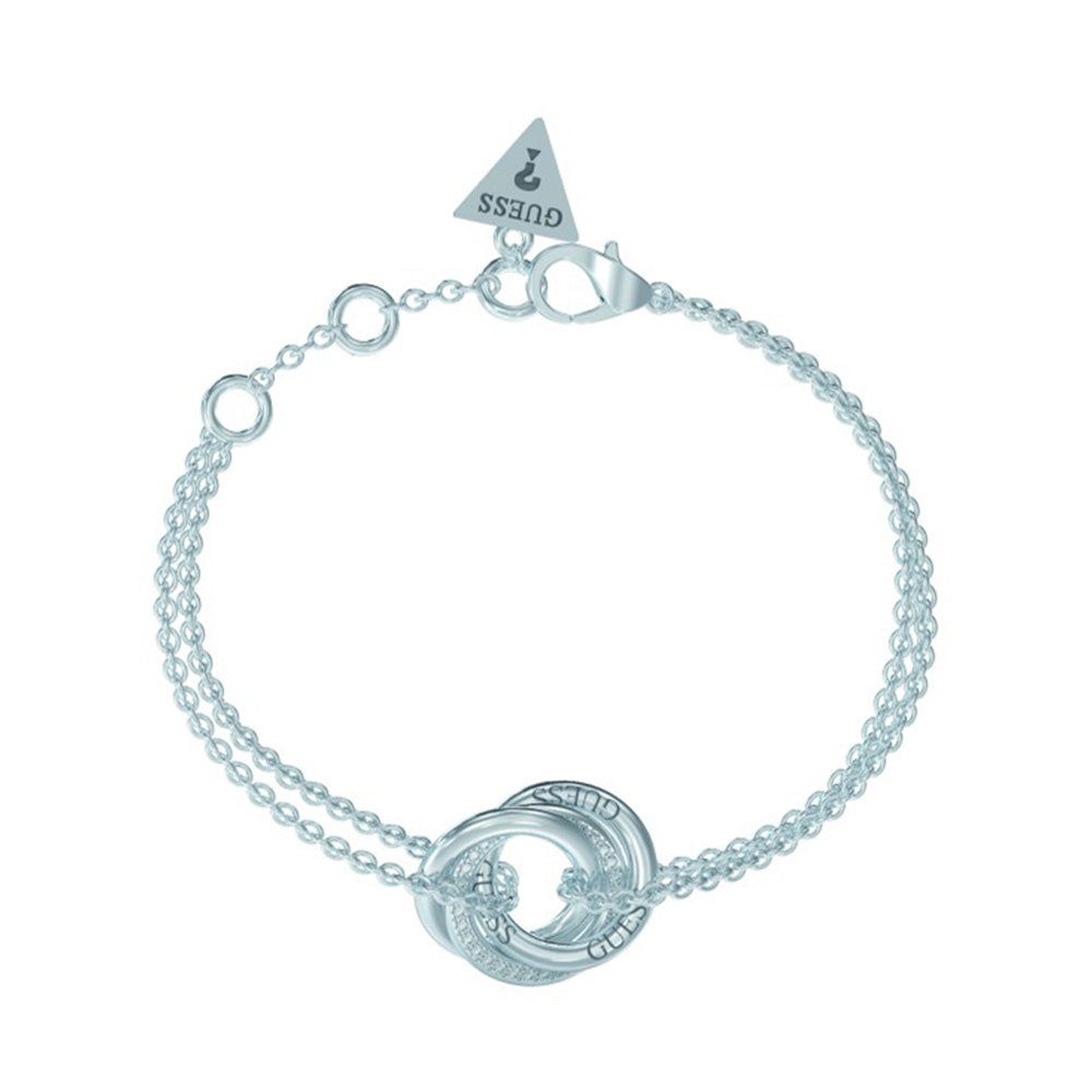 Guess Perfect Silver Crystal Bracelet For Women JUBB04063JWRHS