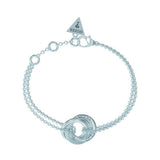 Guess Perfect Silver Crystal Bracelet For Women JUBB04063JWRHS