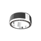 Guess Racer Stainless Steel Men's Ring 62 - JUMR04041JWSTBK62