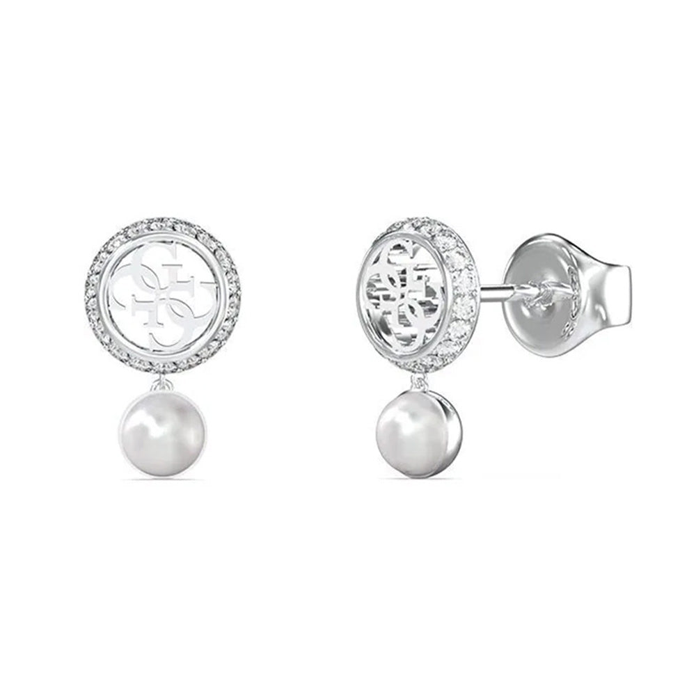 Guess Silver Earrings For Women JUBE05517JWRHT/U