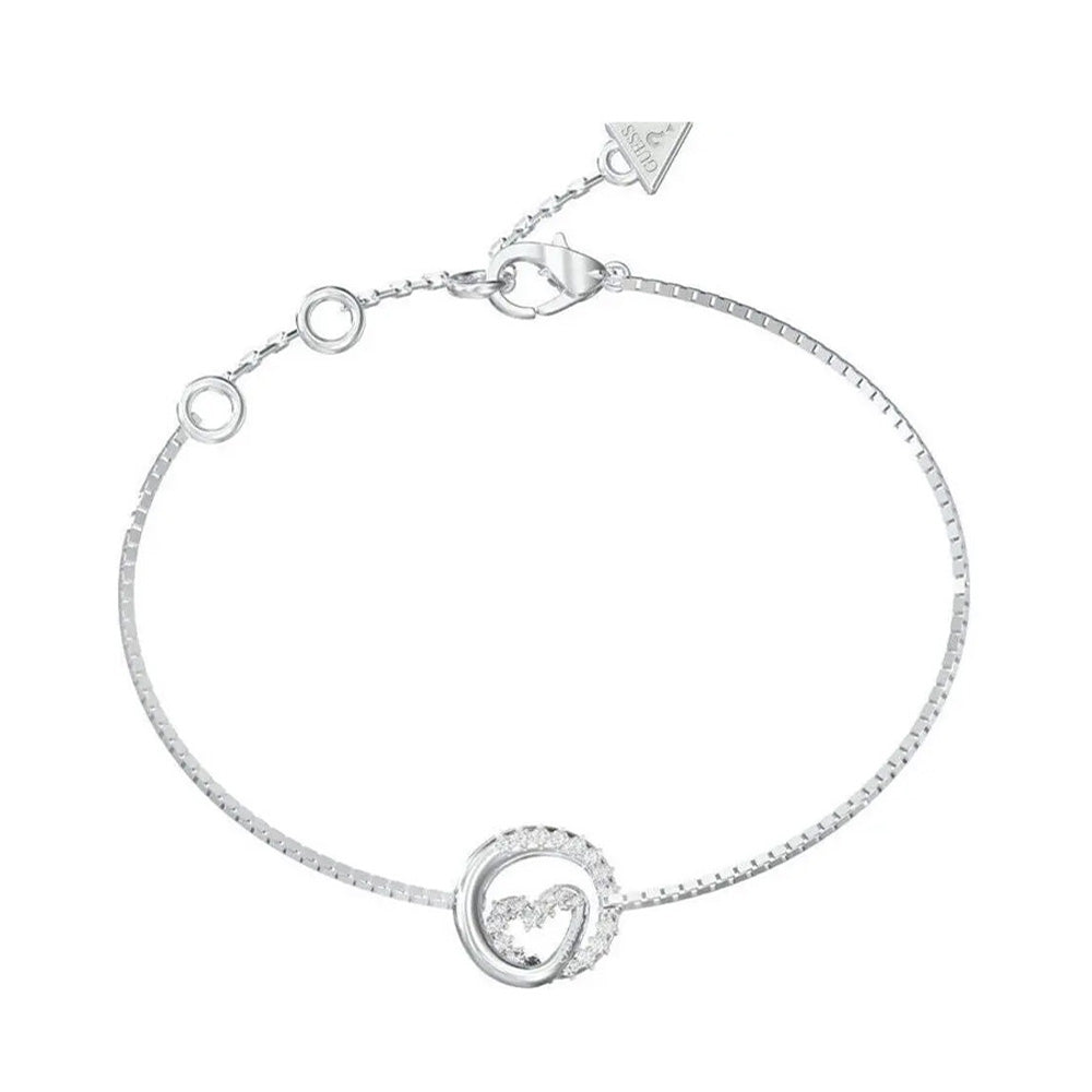 Guess Silver Stainless Steel Bracelet For Women JUBB05527JWRHL