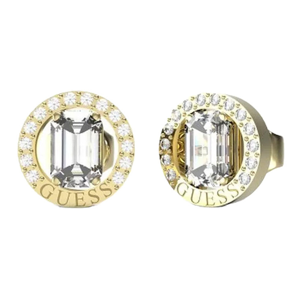 Guess Tiny Dancer Gold Cubic Zirconia Stud Earrings For Women JUBE04654JWYGT/U