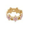 Guess White Lotus Gold Toned Stainless Steel Multi Flower Ring 56 - JUBR04132JWYGWH56