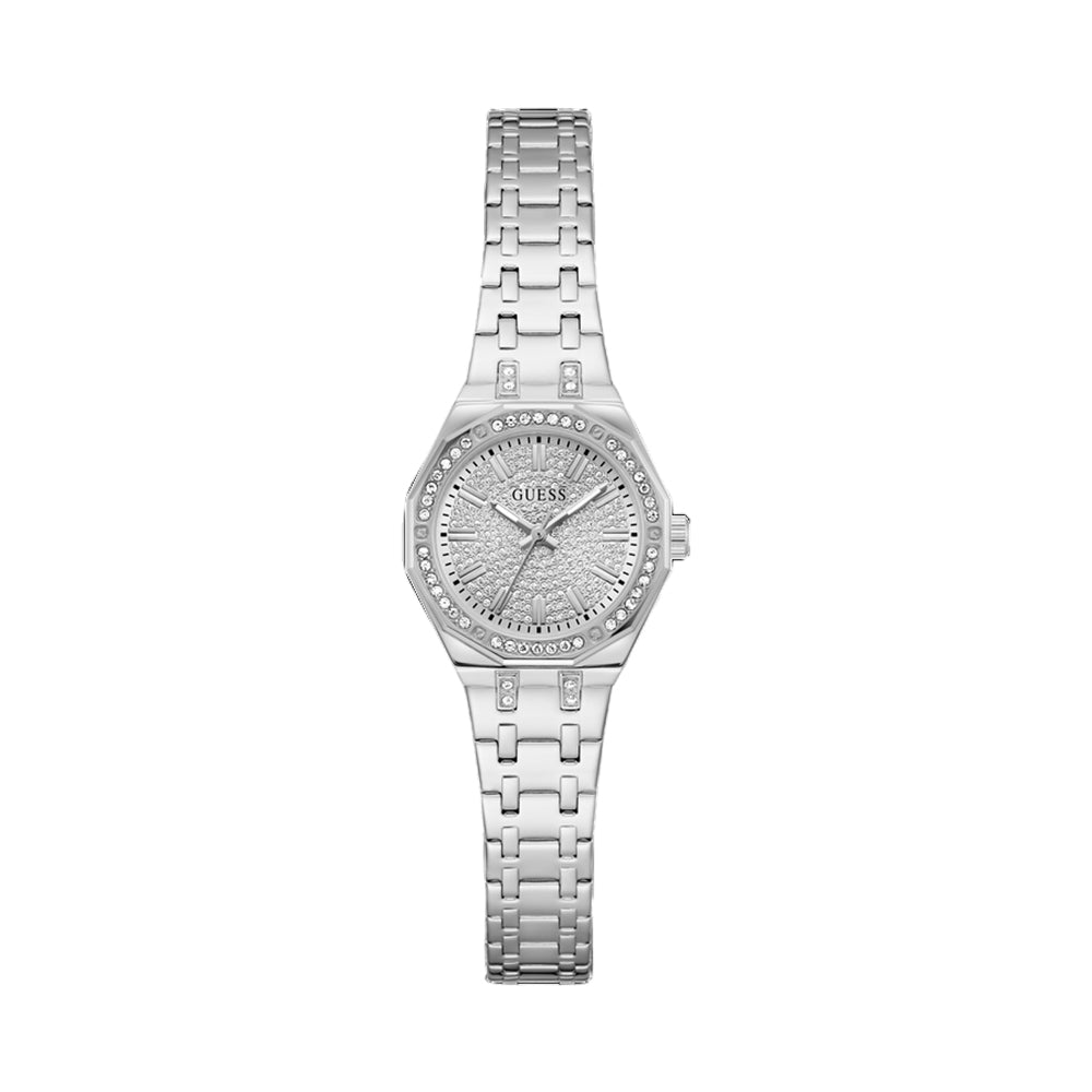 Guess Womensilver Toned Dial Watch GW0931L1