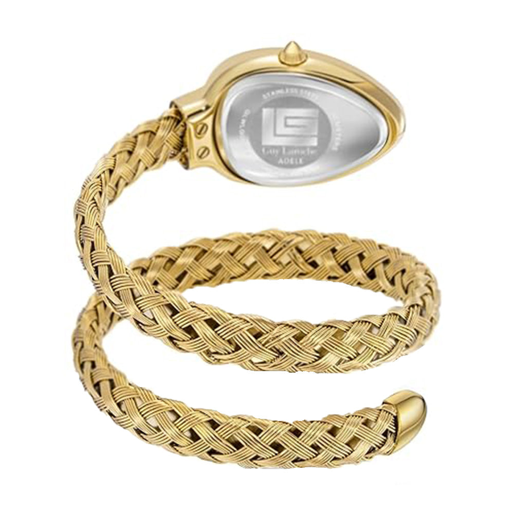 Guy Laroche Adele Quartz White Oval Dial Gold Tone Watch For Women GLWLG0002402 - Image 2