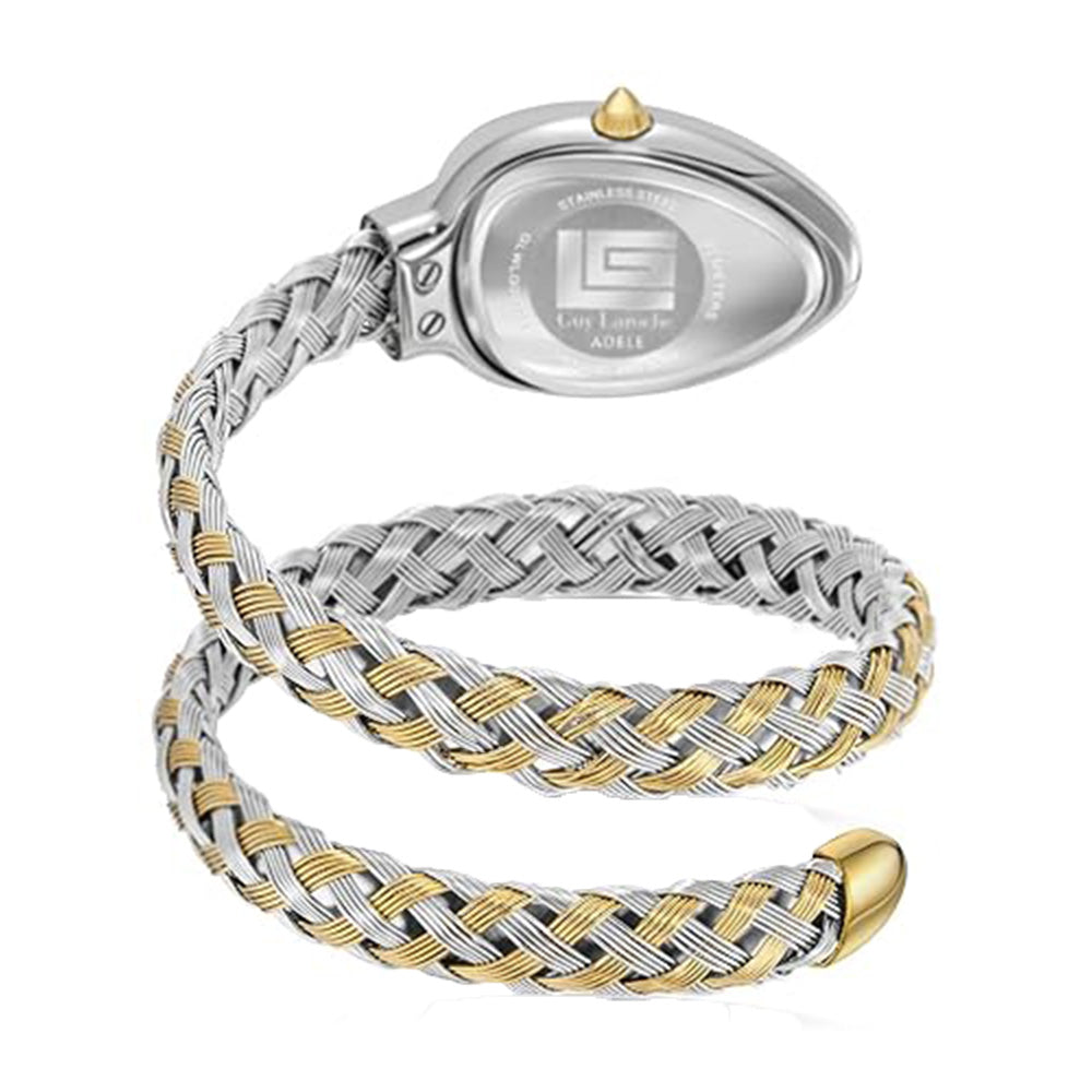 Guy Laroche Adele Quartz White Oval Dial Gold Tone Watch For Women GLWLG0002403 - Image 2