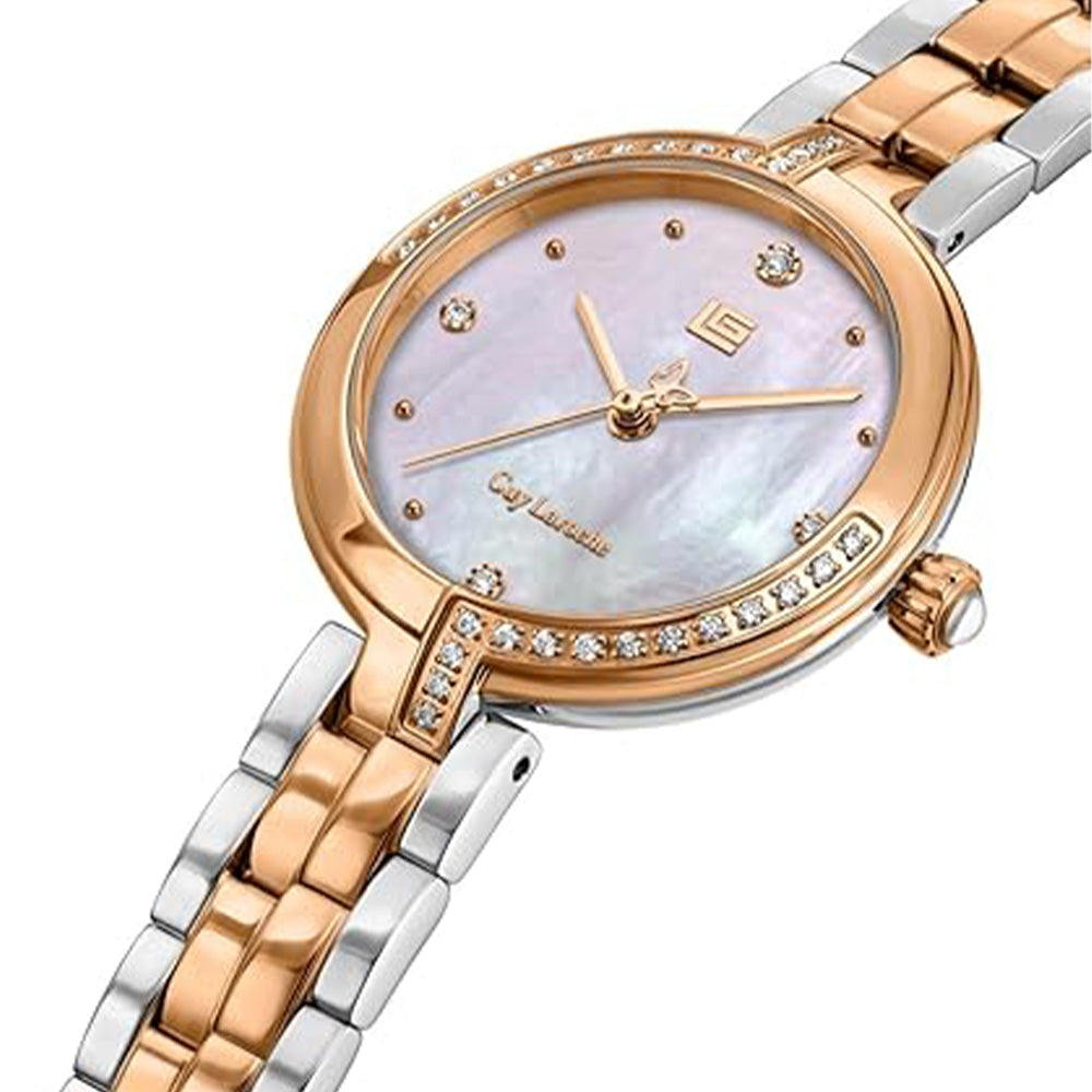 Guy Laroche Angela Quartz White Mop Dial Two Tone Stainless Steel Watch For Women GLWLG0003804 - Image 2