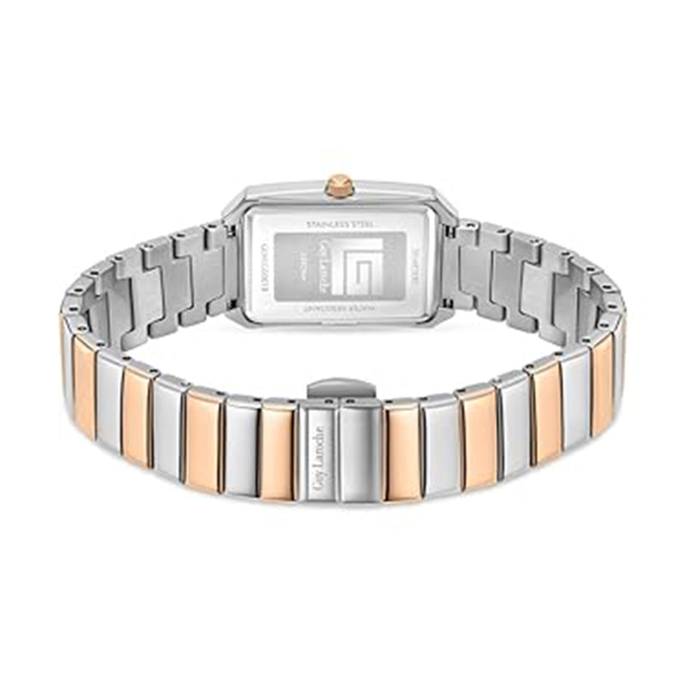 Guy Laroche Deborah Quartz White Rectangular Dial Rose Gold Tone Watch For Women GLWLG0001804 - Image 3