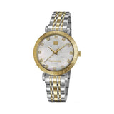 Guy Laroche Elodie Quartz White Round Dial Gold Tone Watch For Women GLWLG0002703